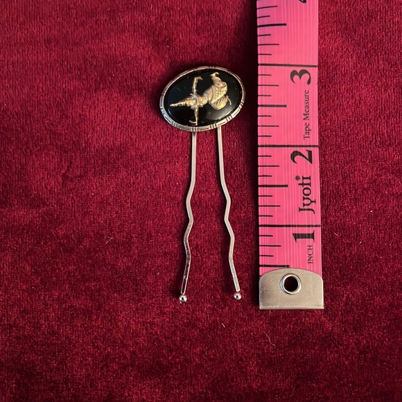 2/$15 Hair pin with vintage earring - Picture 2 of 2